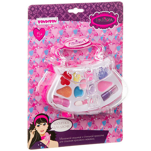 

BONDIBON Набор декоративной косметики Eva Moda "Сумочка-косметичка" прозрачная, Набор декоративной косметики Eva Moda "Сумочка-косметичка" прозрачная