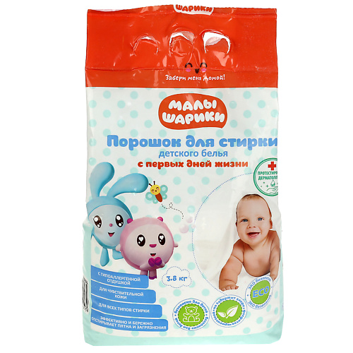 

ЗАБОТЛИВАЯ МАМА Порошок для стирки детского белья МАЛЫШАРИКИ 3800, Порошок для стирки детского белья МАЛЫШАРИКИ