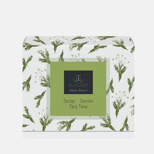 

BLUGREE Твердое натуральное мыло Чайное дерево 100, Твердое натуральное мыло Чайное дерево