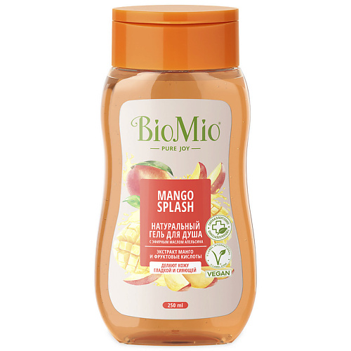 BIO MIO Натуральный гель для душа с экстрактом манго и фруктовыми кислотами Mango Splash 250 234₽