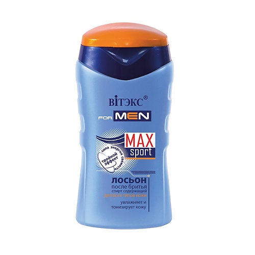 

ВИТЭКС FOR MEN MAX Sport лосьон после бритья для всех типов кожи 150, FOR MEN MAX Sport лосьон после бритья для всех типов кожи