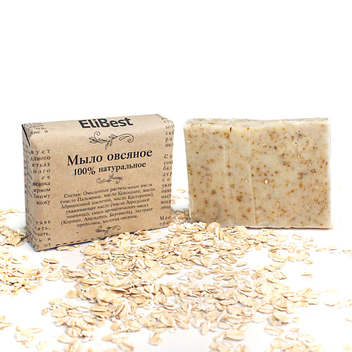 

ELIBEST Мыло Овсяное с прополисом и скрабом, 100% натуральное 100, Мыло Овсяное с прополисом и скрабом, 100% натуральное