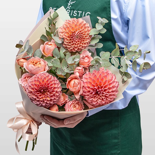 

STUDIO FLORISTIC Букет из Георгин и Пионовидных Роз «Теплое Объятие», Букет из Георгин и Пионовидных Роз «Теплое Объятие»