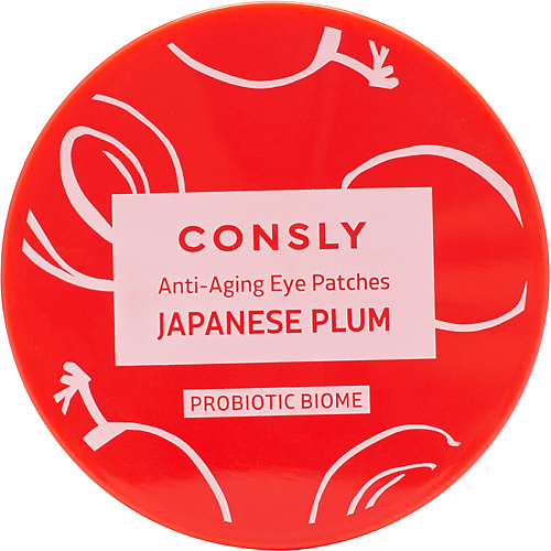 

CONSLY Омолаживающие гидрогелевые патчи с пробиотиками и экстрактом сливы для зрелой кожи вокруг глаз Anti – Aging Eye Patches Japanese Plum Probiotic Biome, Омолаживающие гидрогелевые патчи с пробиотиками и экстрактом сливы для зрелой кожи вокруг глаз An