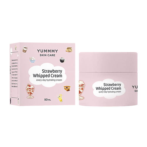 

YUMMMY Крем для лица легкий Strawberry Whipped Cream 50, Крем для лица легкий Strawberry Whipped Cream