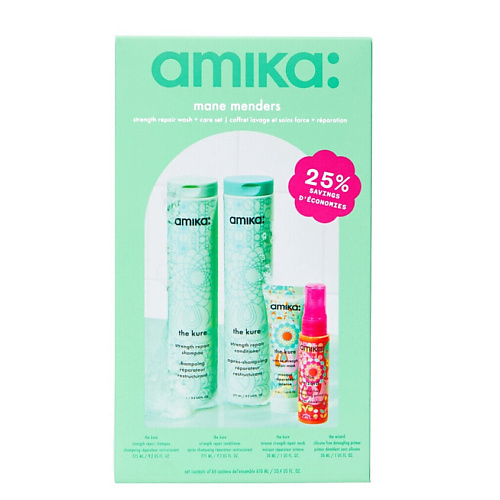 

AMIKA Набор Mane Menders Strength Repair Wash + Care Set, Набор Mane Menders Strength Repair Wash + Care Set