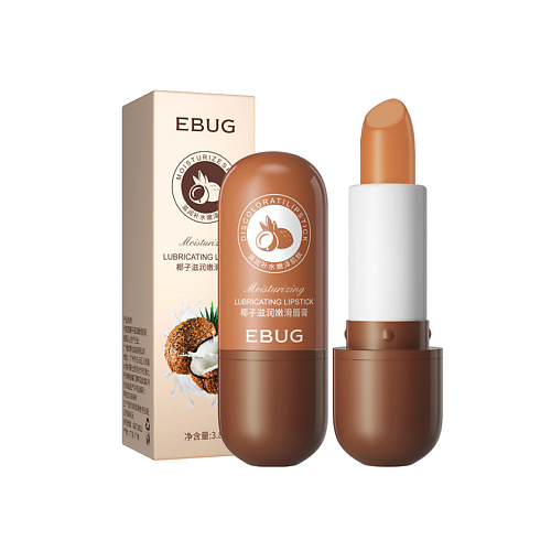 

EBUG Увлажняющий бальзам для губ с ароматом кокоса, Увлажняющий бальзам для губ с ароматом кокоса