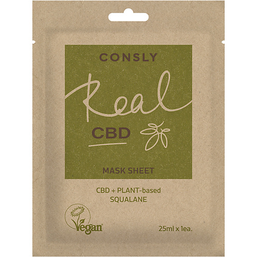 

CONSLY Балансирующая тканевая маска для проблемной кожи с канабидиолом и растительным скваланом Vegan Real CBD 25, Балансирующая тканевая маска для проблемной кожи с канабидиолом и растительным скваланом Vegan Real CBD