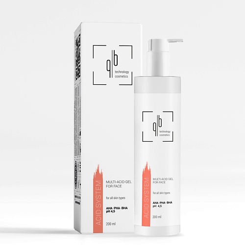 

QB TECHNOLOGY COSMETICS Мультикислотный гель для умывания лица 200, Мультикислотный гель для умывания лица