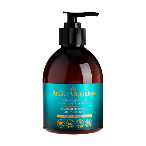

ATELIER ORGANIQUE Шампунь бессульфатный натуральный для объема и против выпадения волос 300, Шампунь бессульфатный натуральный для объема и против выпадения волос