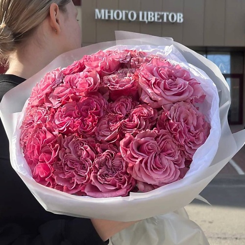 

МНОГО ЦВЕТОВ ЦВЕТОЧНЫЙ МАГАЗИН Монобукет из 17 пионовидных роз сорта Country Blue, Монобукет из 17 пионовидных роз сорта Country Blue