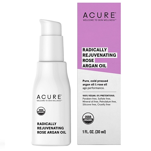 

ACURE Комплекс органических масел арган, роза и герань Radically Rejuvenating 30, Комплекс органических масел арган, роза и герань Radically Rejuvenating