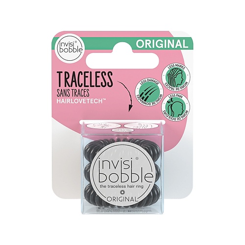 

INVISIBOBBLE Резинка-браслет для волос ORIGINAL True Black (с подвесом), Резинка-браслет для волос ORIGINAL True Black (с подвесом)