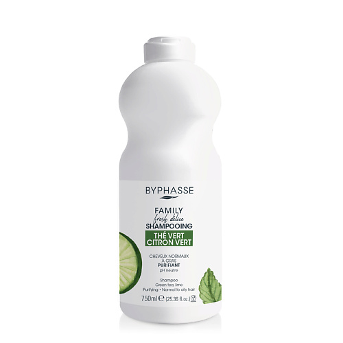 

BYPHASSE Шампунь FAMILY FRESH DELICE Зелёный чай и Лайм для нормальных и жирных волос 750, Шампунь FAMILY FRESH DELICE Зелёный чай и Лайм для нормальных и жирных волос
