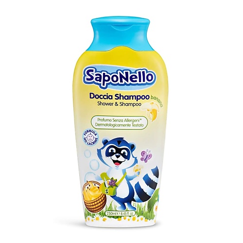 

SAPONELLO Гель для душа и шампунь Банан 250, Гель для душа и шампунь Банан