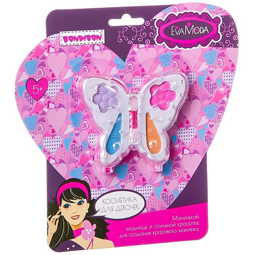 

BONDIBON Набор декоративной косметики Eva Moda "Бабочка с тенями для век" 4 оттенка, Набор декоративной косметики Eva Moda "Бабочка с тенями для век" 4 оттенка