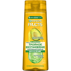 Укрепляющий шампунь, Тройное Восстановление, для сухих и ломких волоc