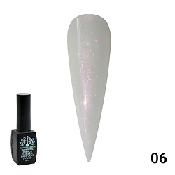 Каучуковая база для гель лака молочная с шиммером, Rubber Base Coat French 01