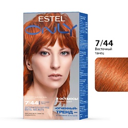 Стойкая краска-гель для волос ESTEL ONLY 7/44 Русый медный интенсивный