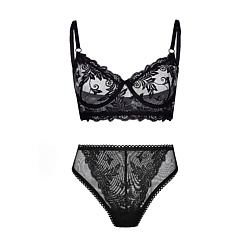 Комплект из черного кружева BLABLABRA