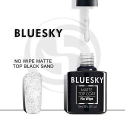 Матовый топ без липкого слоя c черными точками Luxury Silver Black sand