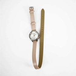 Наручные часы с японским механизмом beige doublebelt