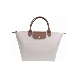 Сумка Le Pliage Canvas With Leather Canvas Bag Dumpling Bag Medium Size Women's Beige