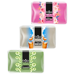 Мыло твердое BEAUTY SOAP Роза, Молоко, Огурец