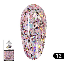 Гель-краска с глиттером, Solid Sequins color gel 01