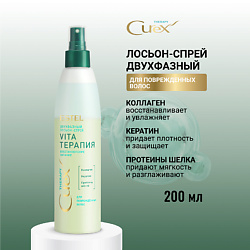 ESTEL Двухфазный лосьон-спрей для повреждённых волос CUREX THERAPY Vita-терапия