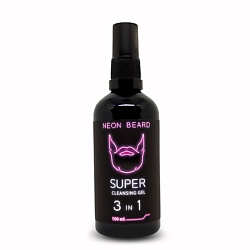Очищающий гель для лица и бороды VIOLET NEON - Карибский ром