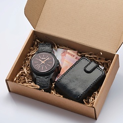 Мыло ручной работы Часы и портмоне с купюрой