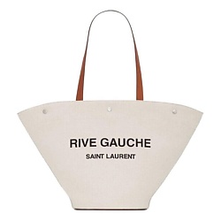 Сумка Rive Gauche Canvas With Leather Tote Bag Shopping Bag