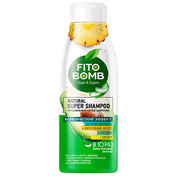 Супер шампунь Долгая свежесть Укрепление волос Густота Объем FITO BOMB