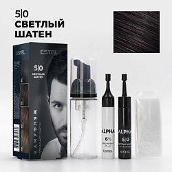 Краска-камуфляж для седины  ESTEL ALPHA 5/0 Светлый шатен