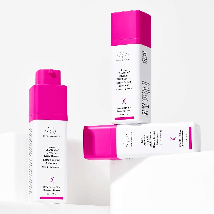 DRUNK ELEPHANT Ночная гликолевая сыворотка T.L.C. Framboos Glycolic Night Serum Refine + Retexturize – фото 5