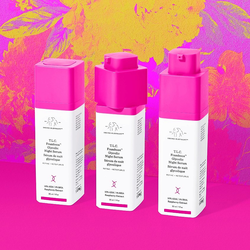 DRUNK ELEPHANT Ночная гликолевая сыворотка T.L.C. Framboos Glycolic Night Serum Refine + Retexturize – фото 8
