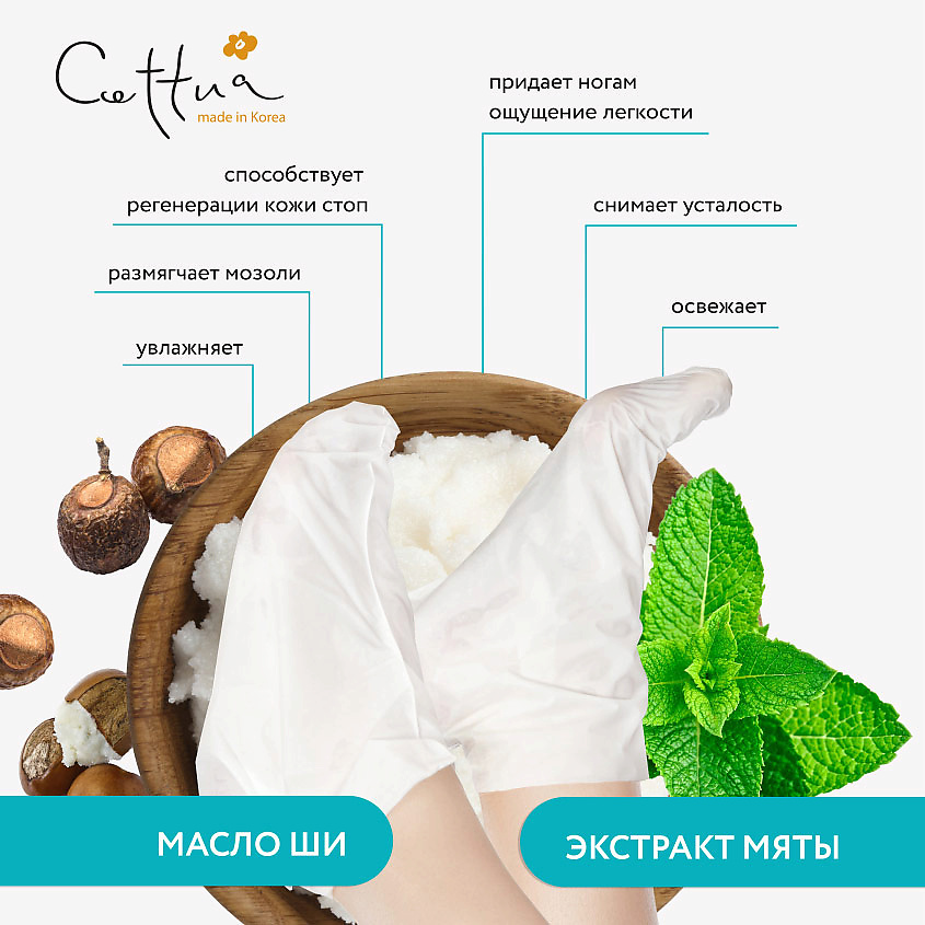 CETTUA Увлажняющая маска для ног Silky&Shiny Foot Mask – фото 5