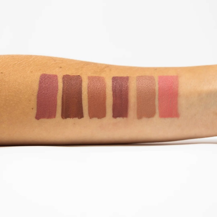 THEBALM Набор из 6 оттенков мини жидких матовых помад Meet Matte Hughes x Ms. Nude York – фото 3