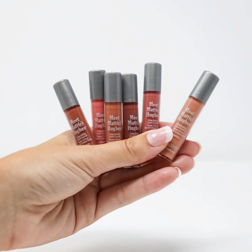 THEBALM Набор из 6 оттенков мини жидких матовых помад Meet Matte Hughes x Ms. Nude York – фото 2