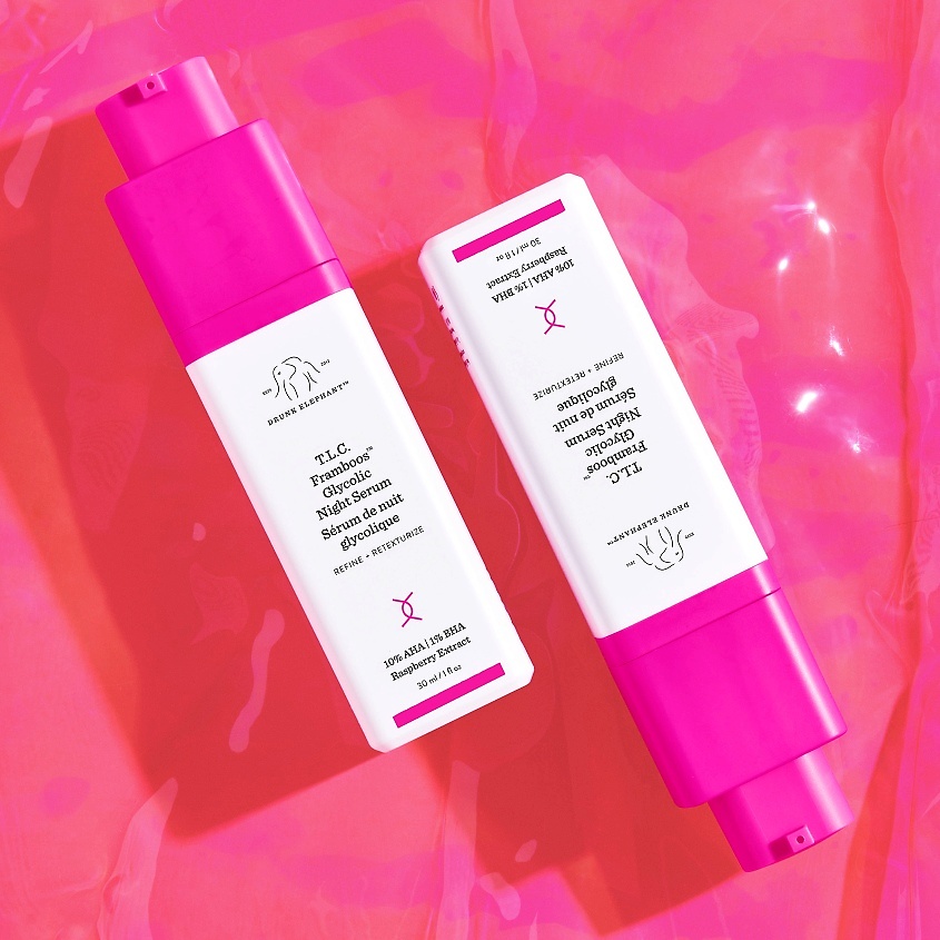 DRUNK ELEPHANT Ночная гликолевая сыворотка T.L.C. Framboos Glycolic Night Serum Refine + Retexturize – фото 7