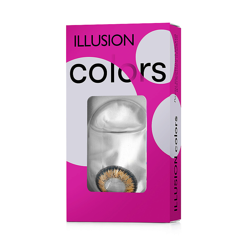 Изображение товара ILLUSION Цветные контактные линзы colors ELEGANCE brown, -4.00 / 8.6 / 14 / 2шт.