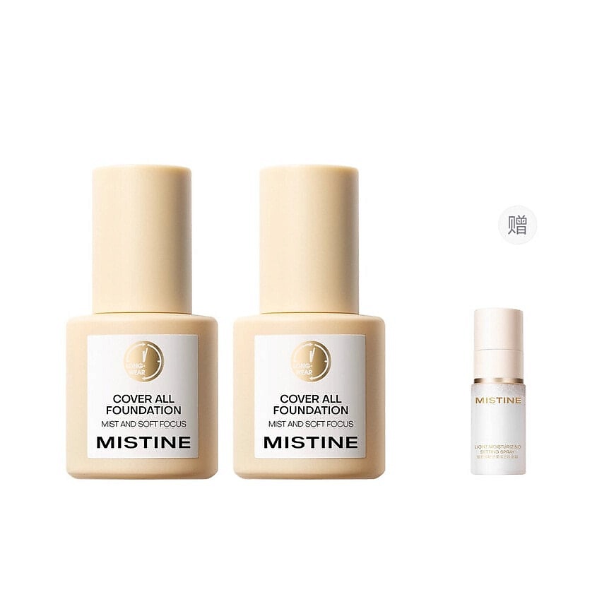 Изображение товара Набор Cover All Foundation Mist and Soft Focus с фиксирующим спреем Mistine LP110