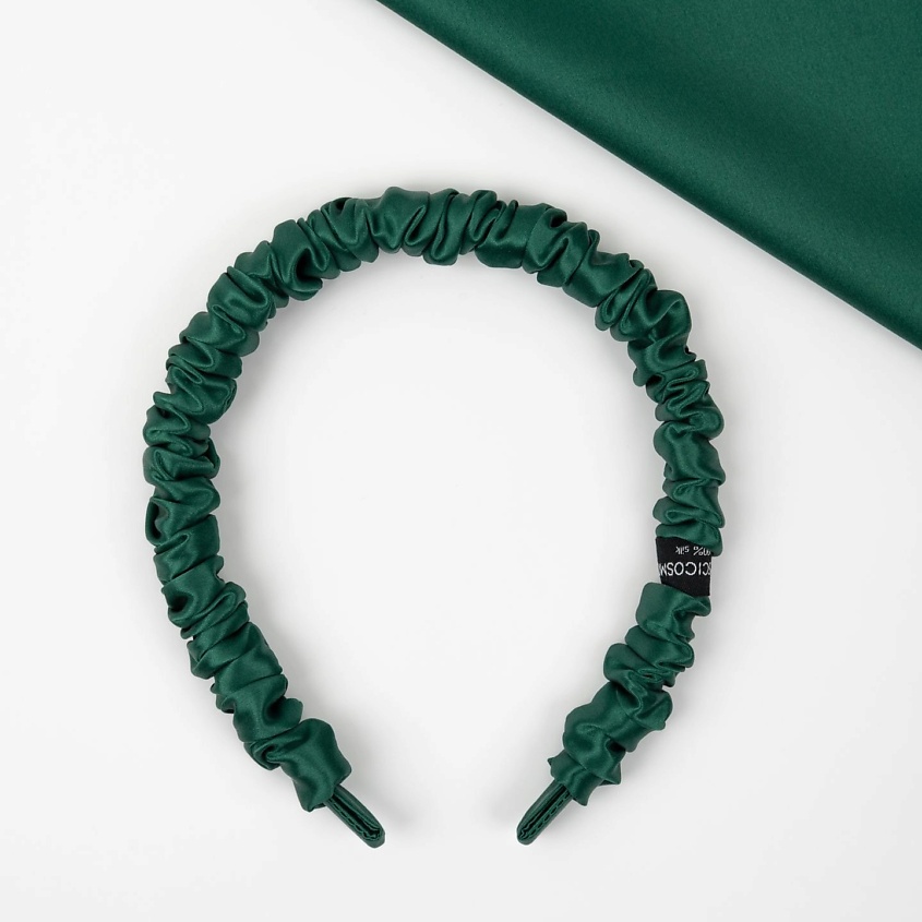 Изображение товара SCICOSMO Шелковый ободок для волос, цвет: Темно-зеленый