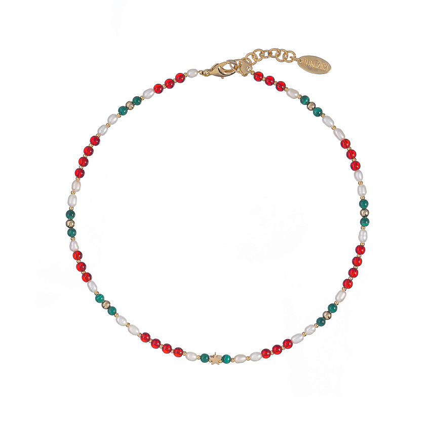 Изображение товара Женский золотой чокер LANZEROTTI Mustang 43 см бижутерный сплав для взрослых