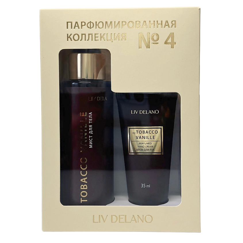 Изображение товара Подарочный набор LIV DELANO Парфюмированная коллекция №4 для женщин аромат табака ваниль