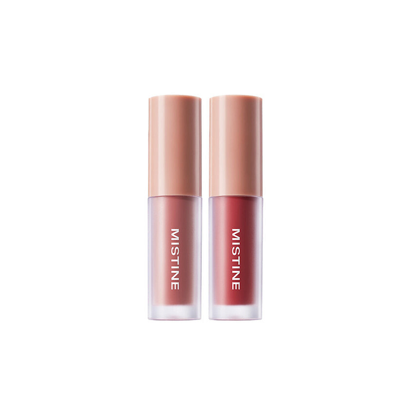 Изображение товара MISTINE Набор блесков для губ JELLY LIP GLOSS Watery Mirror Lip Glaze, 01 Ebony Sweet Tea+03 Fir Red Chestnut