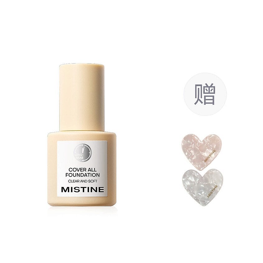 Изображение товара Набор тональный крем MISTINE Cover All Foundation Clear and Soft с заколками