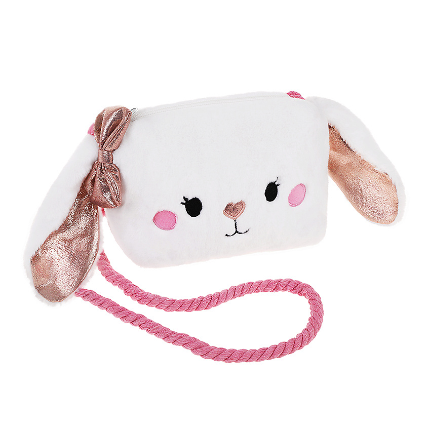 Изображение товара Мягкая плюшевая сумочка через плечо Зайчик для девочек 3+ лет