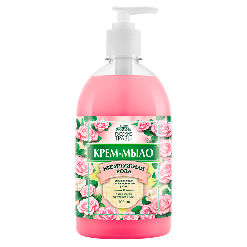 Изображение товара Жидкое мыло РУССКИЕ ТРАВЫ Жемчужная роза для ежедневного очищения кожи